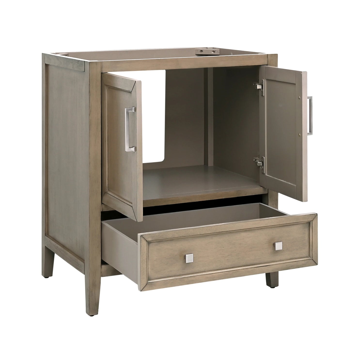 Everette 30" Freestanding Bathroom Vanity with Carrara White Natural Marble Top and Vitreous China Undermount Sink