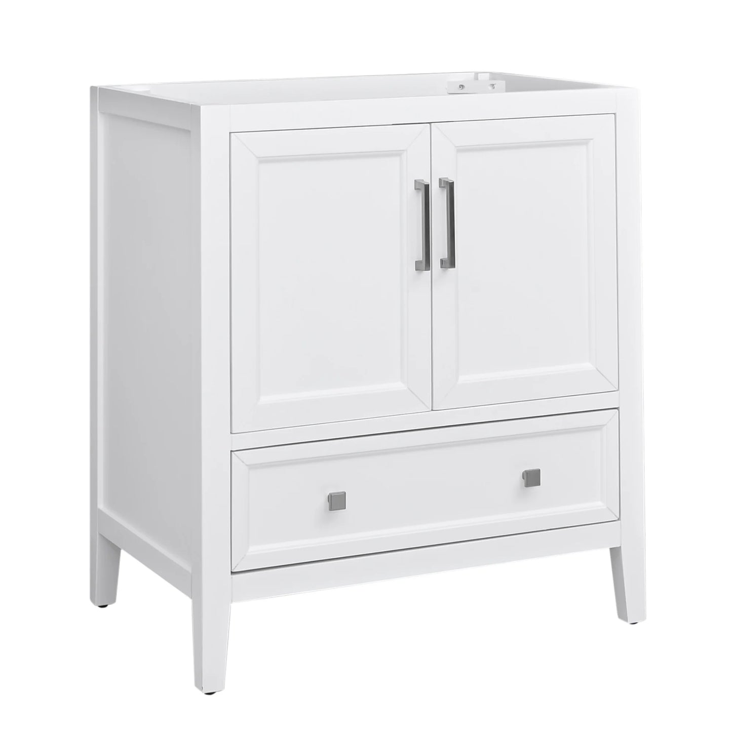 Everette 30" Freestanding Bathroom Vanity with Carrara White Natural Marble Top and Vitreous China Undermount Sink