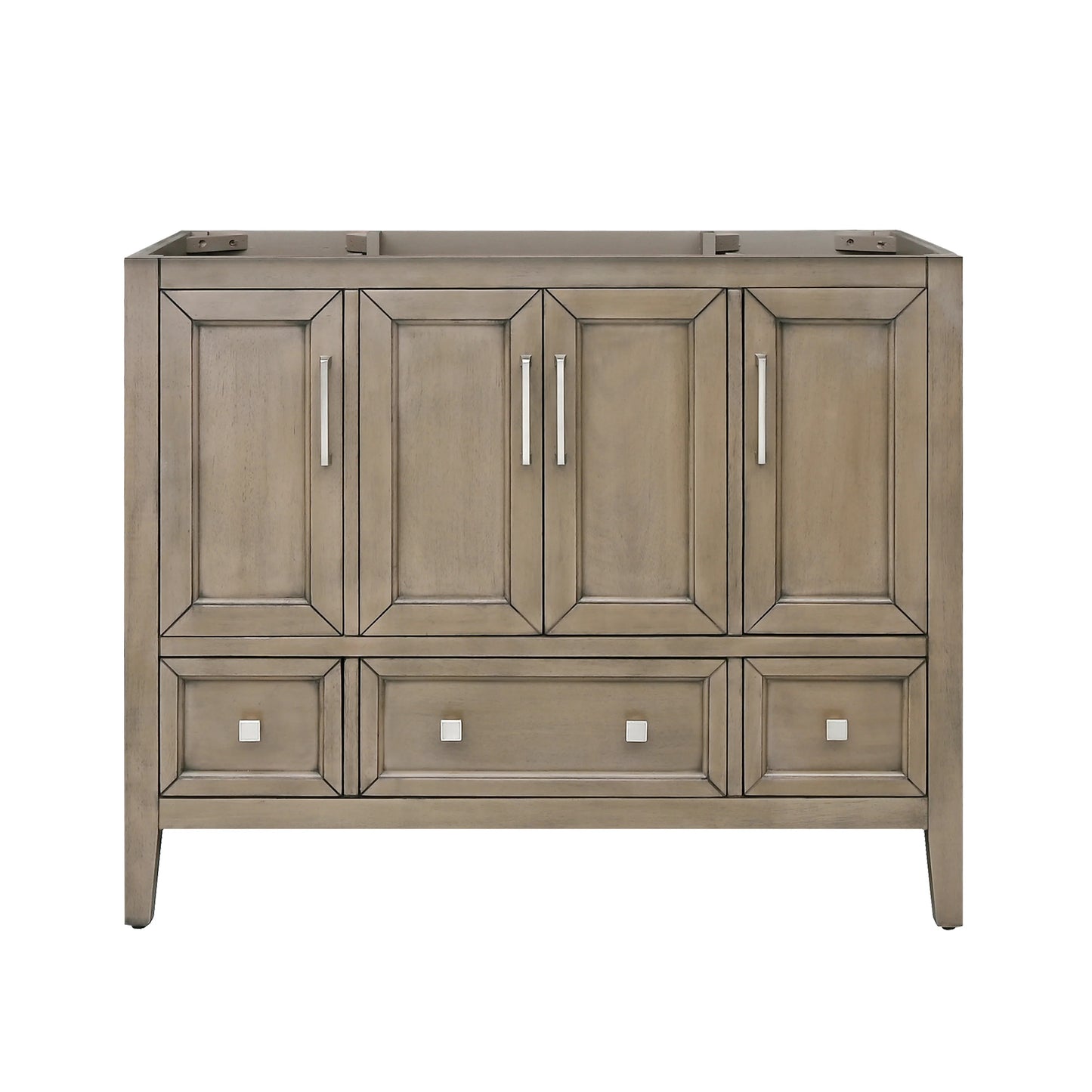 Everette 42" Freestanding Bathroom Vanity with Carrara White Natural Marble Top and Vitreous China Undermount Sink