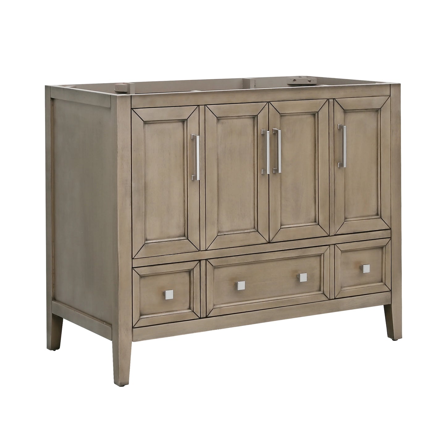 Everette 42" Freestanding Bathroom Vanity with Carrara White Natural Marble Top and Vitreous China Undermount Sink