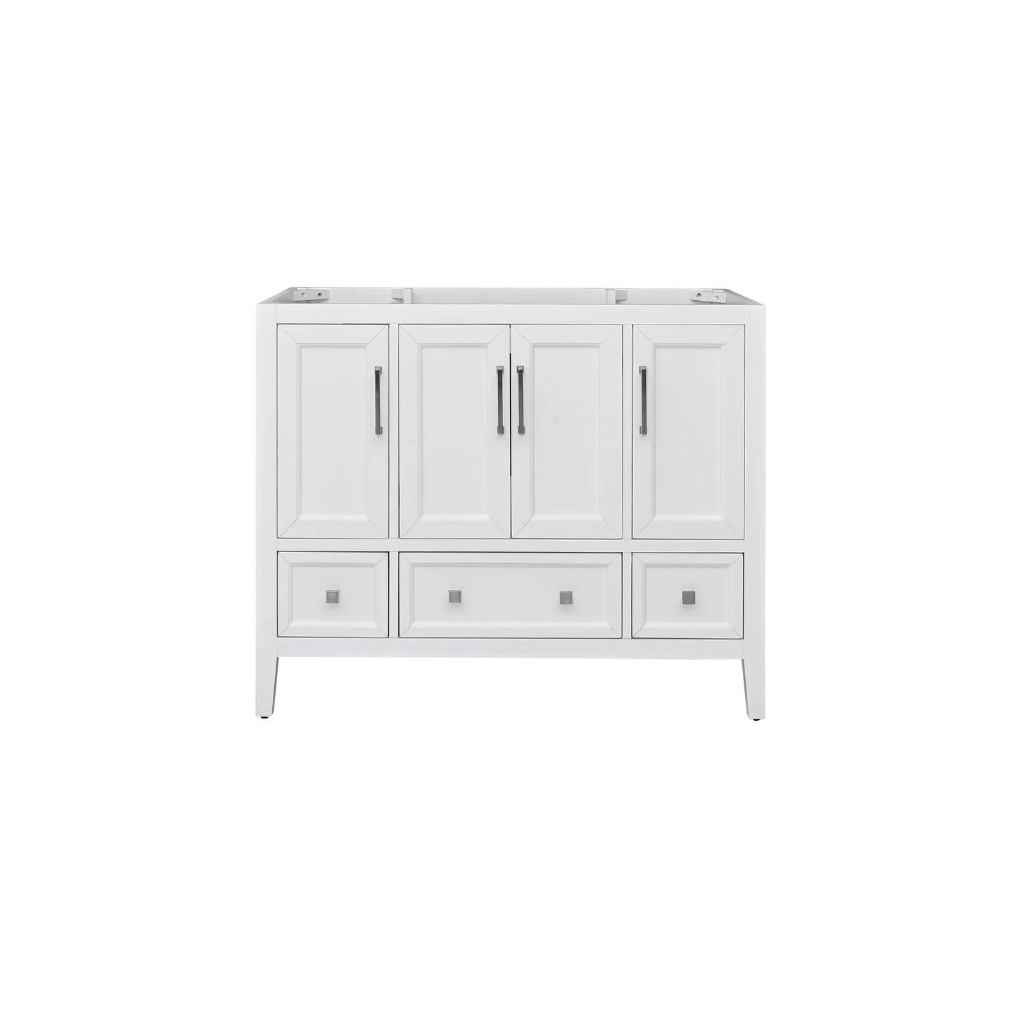 Everette 42" Freestanding Bathroom Vanity with Carrara White Natural Marble Top and Vitreous China Undermount Sink