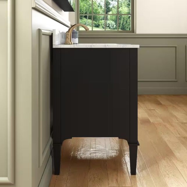 Roma 30" Freestanding Bathroom Vanity with Stone Top and Porcelain Undermount Sink