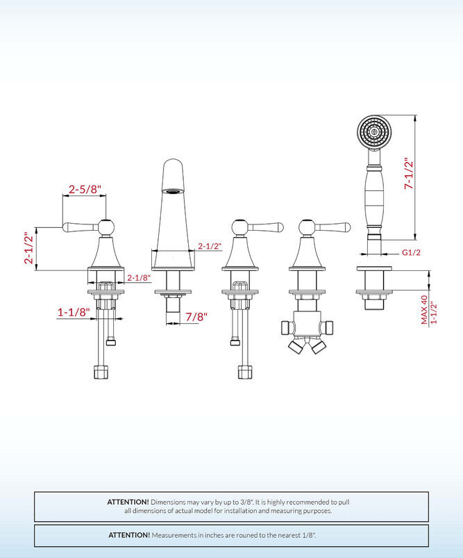 Hessa Deck Mouted Tub Faucet