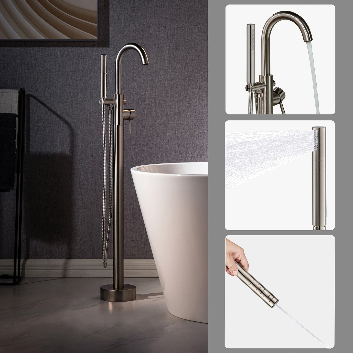 Willowleaf Freestanding Tub Faucet