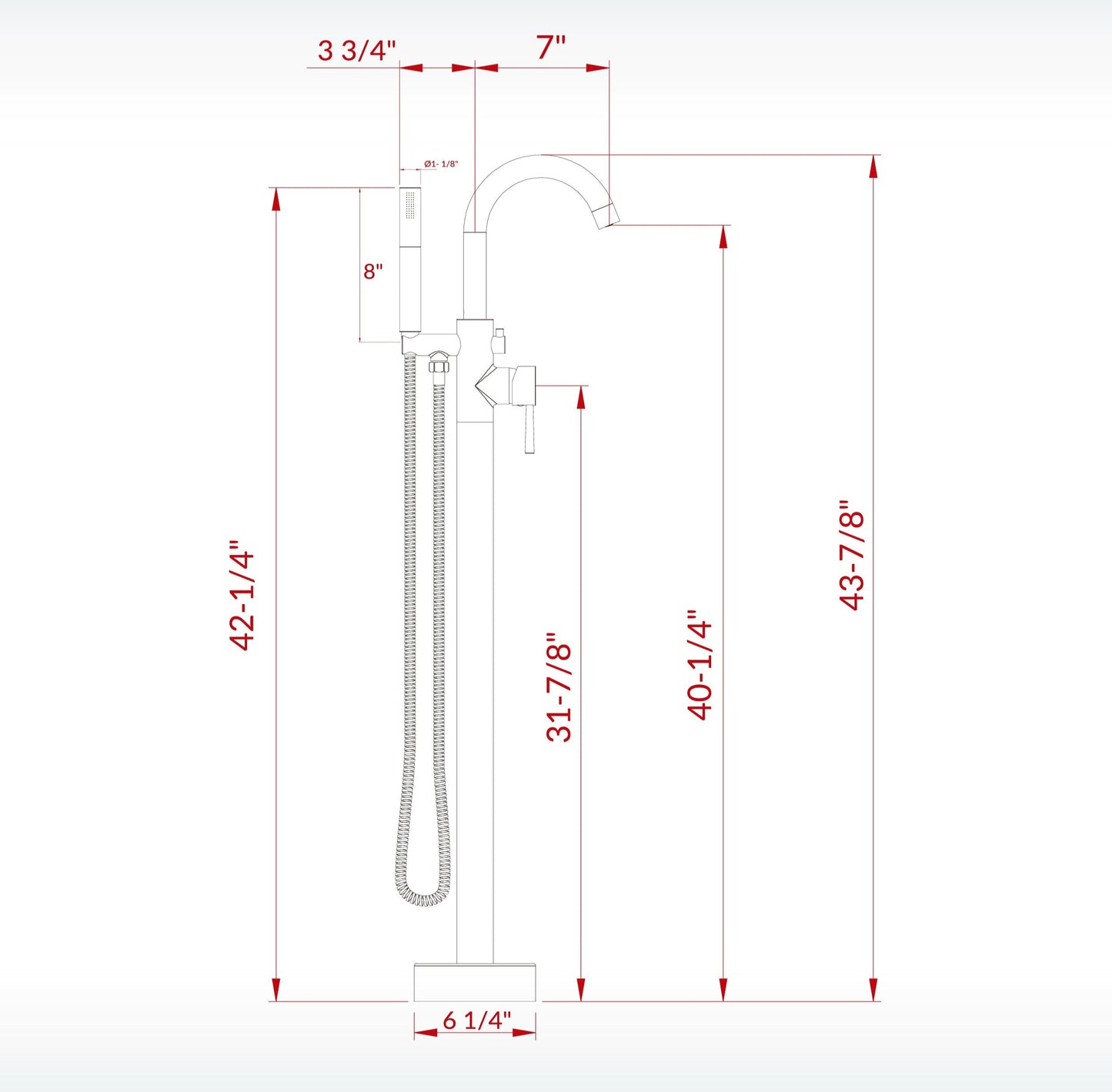 Willowleaf Freestanding Tub Faucet