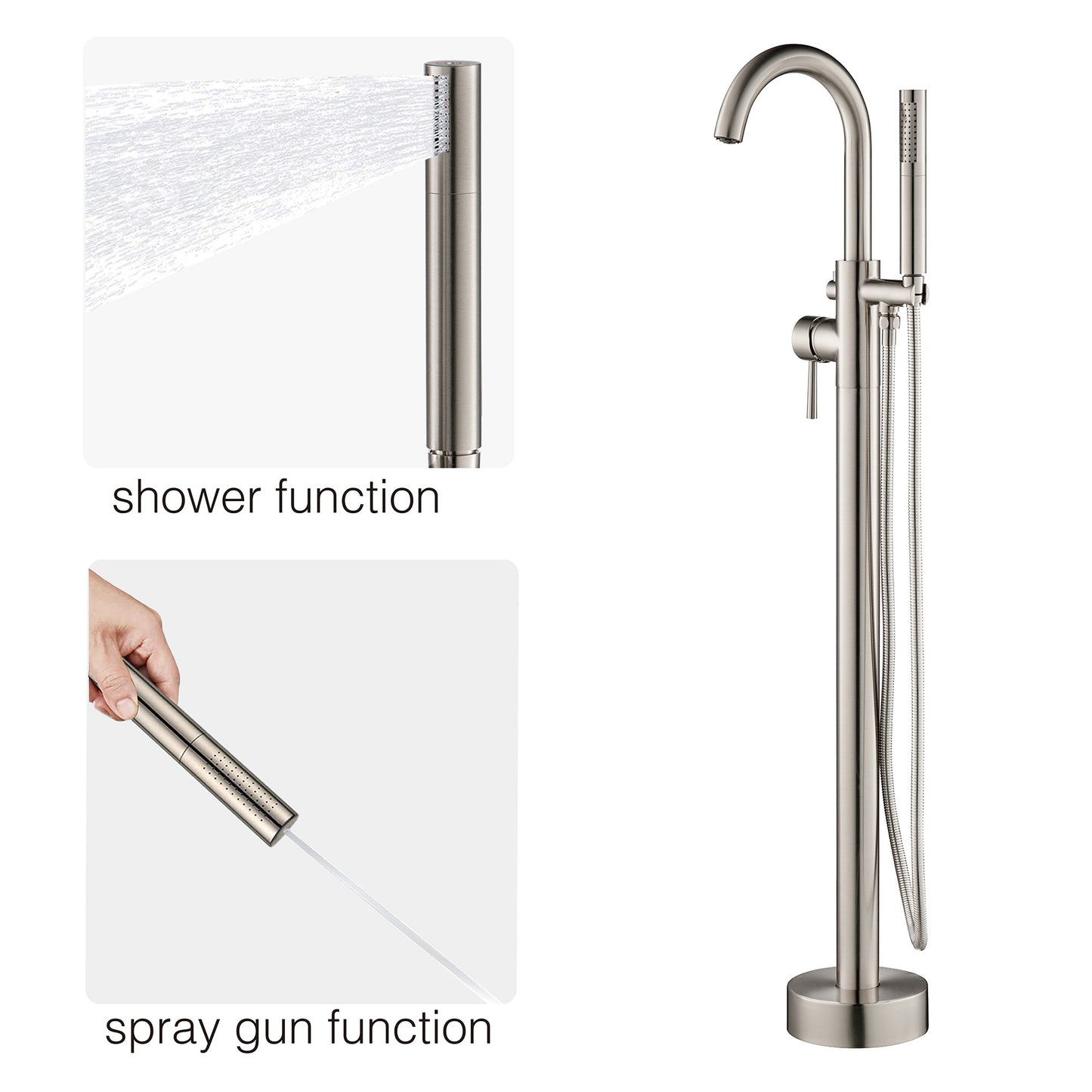 Willowleaf Freestanding Tub Faucet