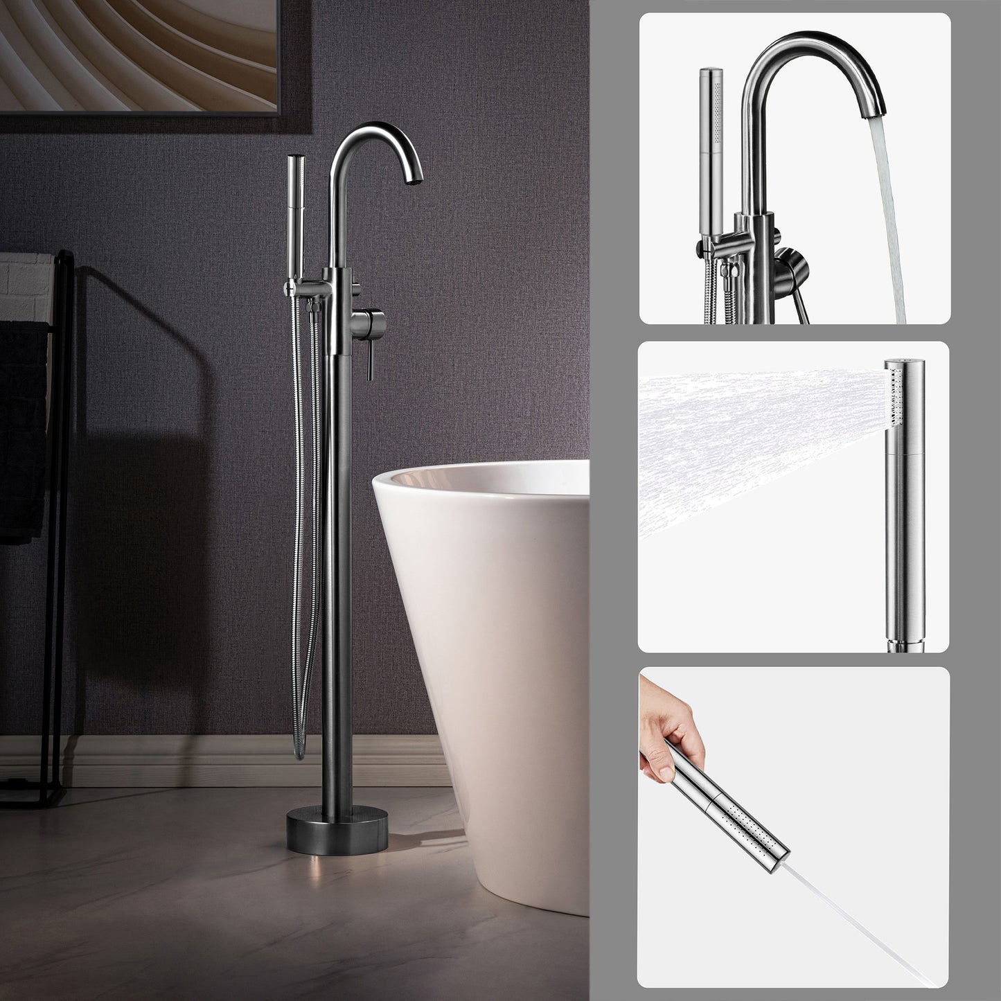 Willowleaf Freestanding Tub Faucet