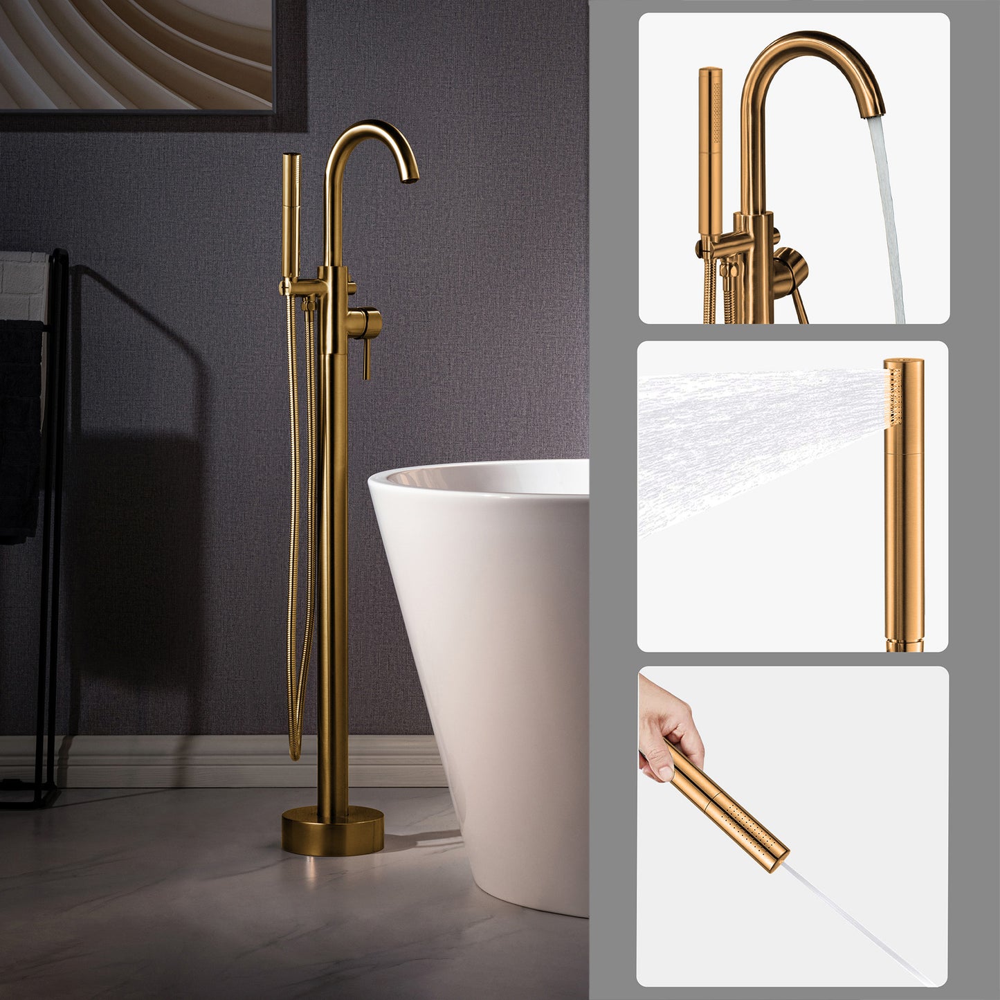 Willowleaf Freestanding Tub Faucet