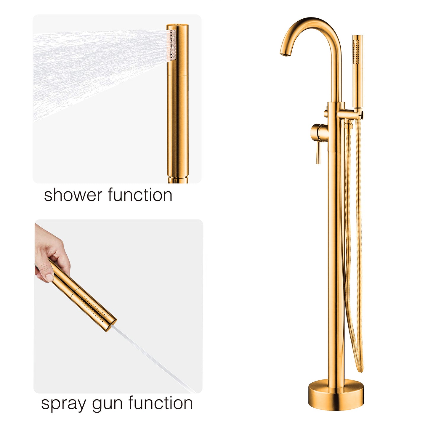 Willowleaf Freestanding Tub Faucet