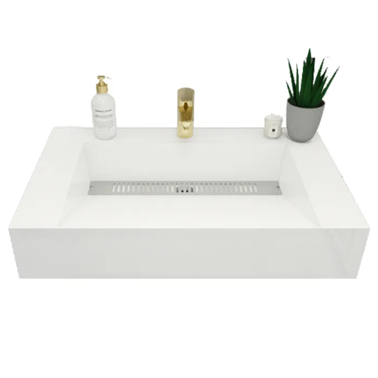 Felix Acrylic Integrated Ramp Sink Vanity Top