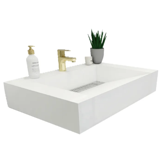 Felix Acrylic Integrated Ramp Sink Vanity Top