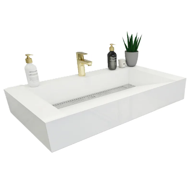 Felix Acrylic Integrated Ramp Sink Vanity Top