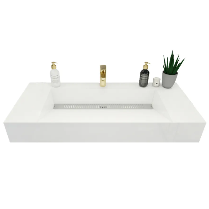 Felix Acrylic Integrated Ramp Sink Vanity Top