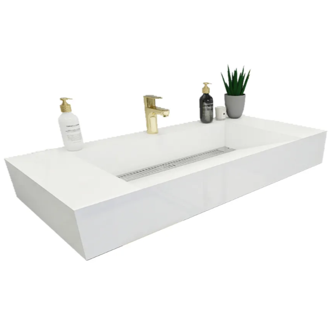 Felix Acrylic Integrated Ramp Sink Vanity Top