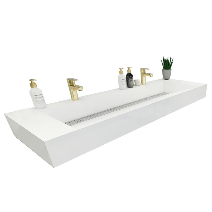 Felix Acrylic Integrated Ramp Sink Vanity Top