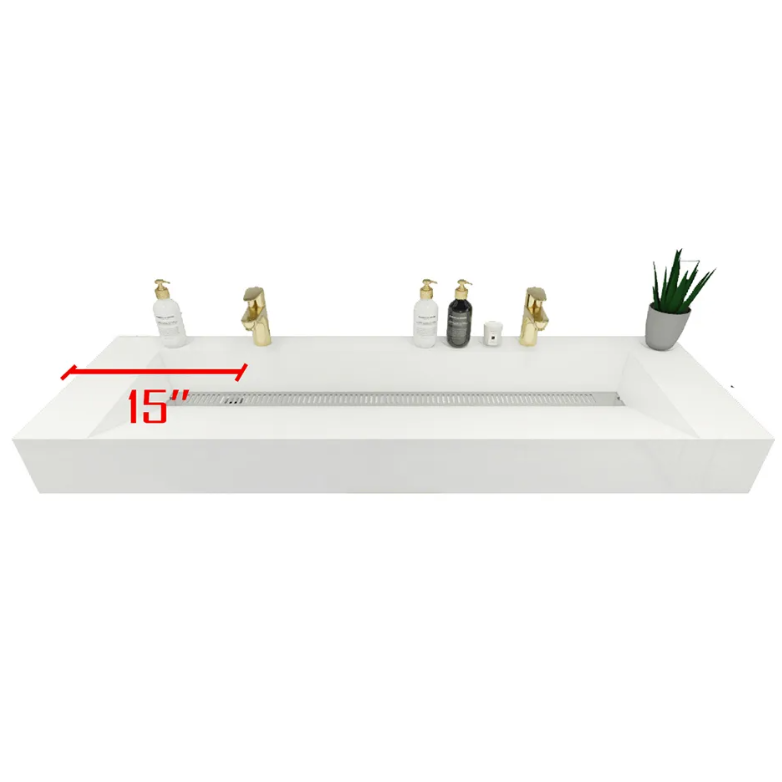 Felix Acrylic Integrated Ramp Sink Vanity Top