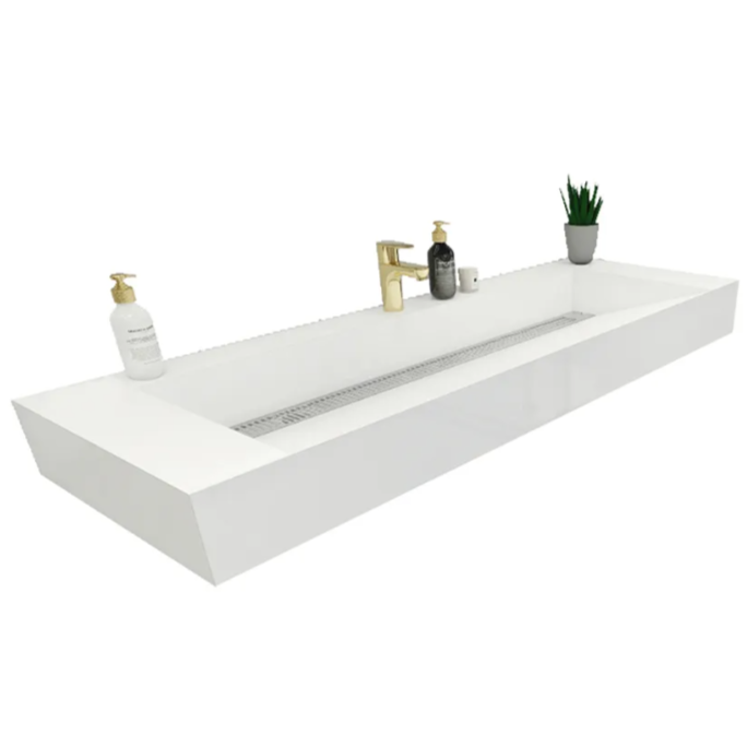 Felix Acrylic Integrated Ramp Sink Vanity Top