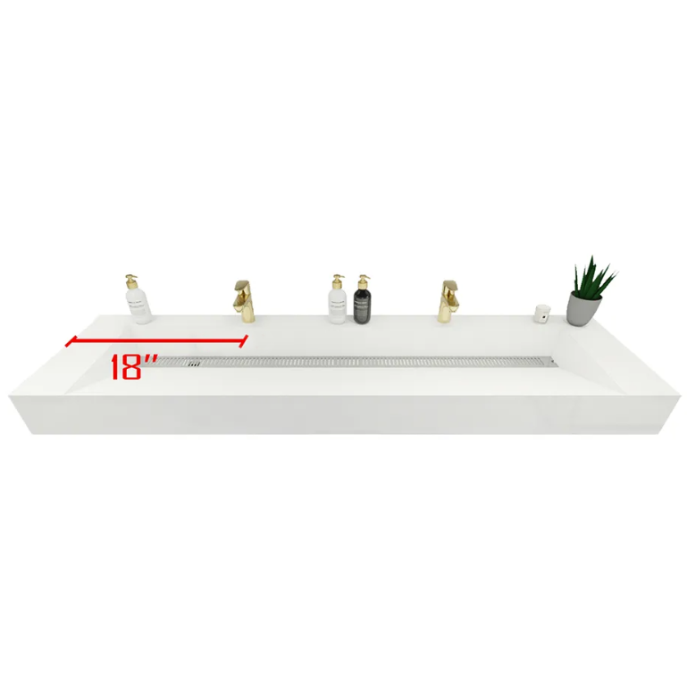 Felix Acrylic Integrated Ramp Sink Vanity Top