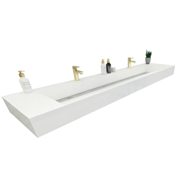 Felix Acrylic Integrated Ramp Sink Vanity Top