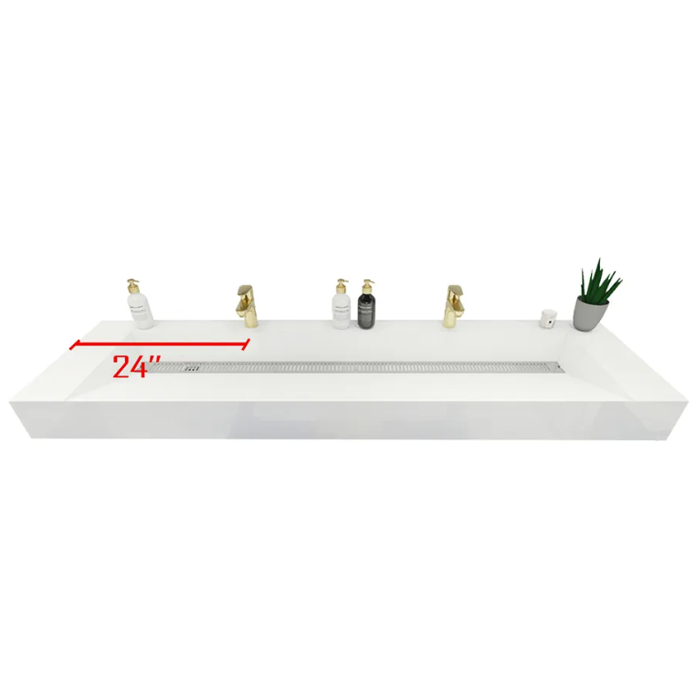 Felix Acrylic Integrated Ramp Sink Vanity Top