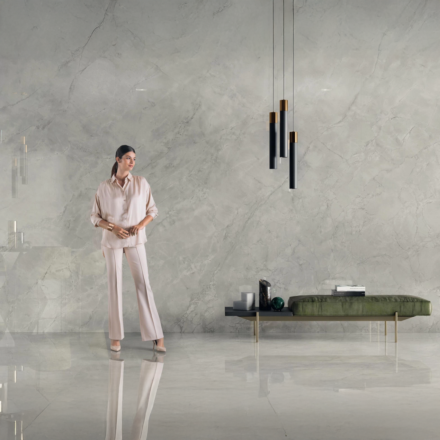 Atlas Concorde HybridSlab™ Grey Cloud Rectified Porcelain Slab
