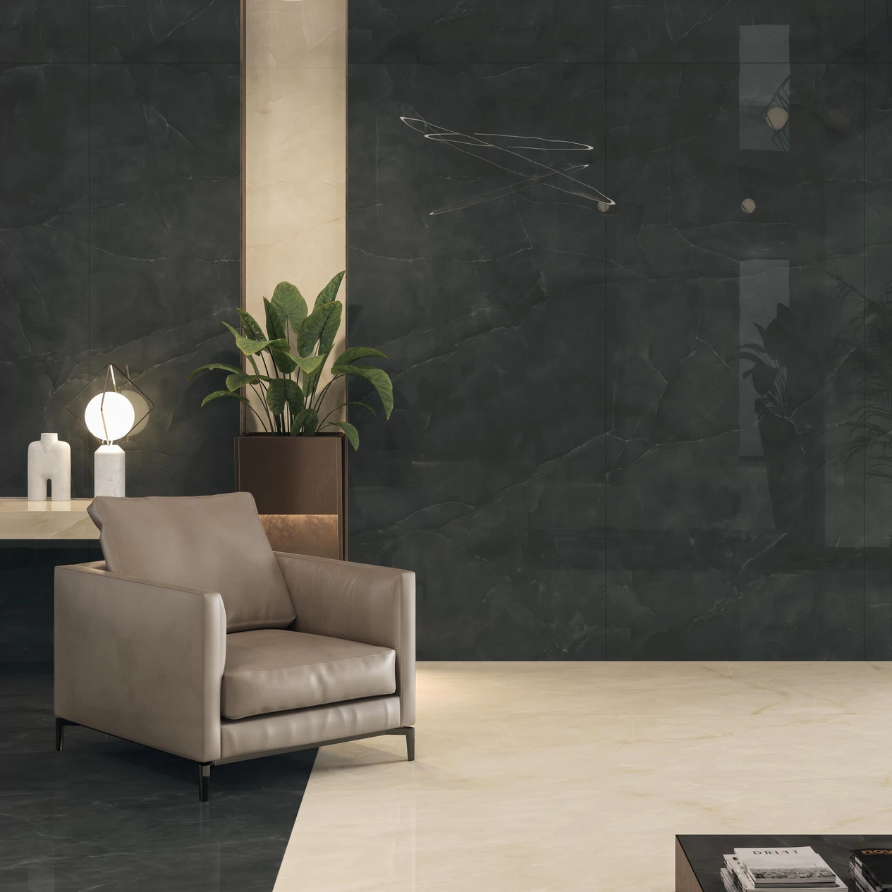Atlas Concorde HybridSlab™ Onyx Nior Rectified Porcelain Slab
