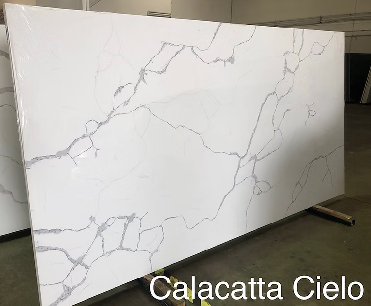 Calacatta Cielo Quartz Slab