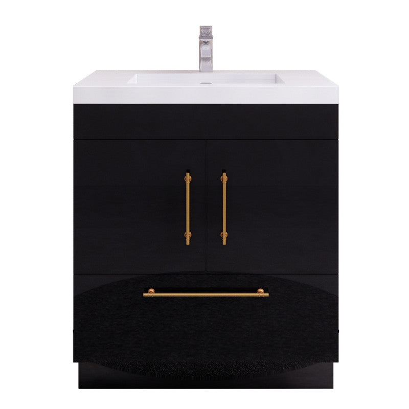 Elsa 30" Freestanding Bathroom Vanity with Reinforced Acrylic Integrated Sink Top
