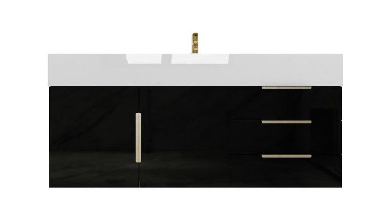 Bethany 48" Wall Mounted Bathroom Vanity with Reinforced Acrylic Integrated Sink Top