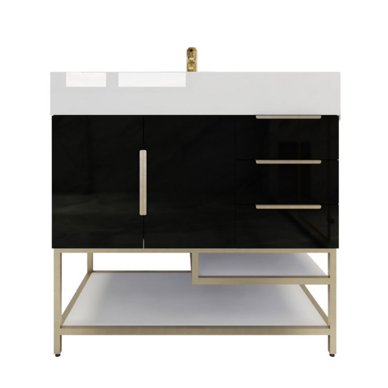 Bethany 36" Freestanding Bathroom Vanity with Reinforced Acrylic Integrated Sink Top