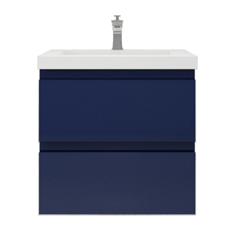 Bohemia Lina 24" Wall Mounted Bathroom Vanity with Reinforced Acrylic Integrated Sink Top