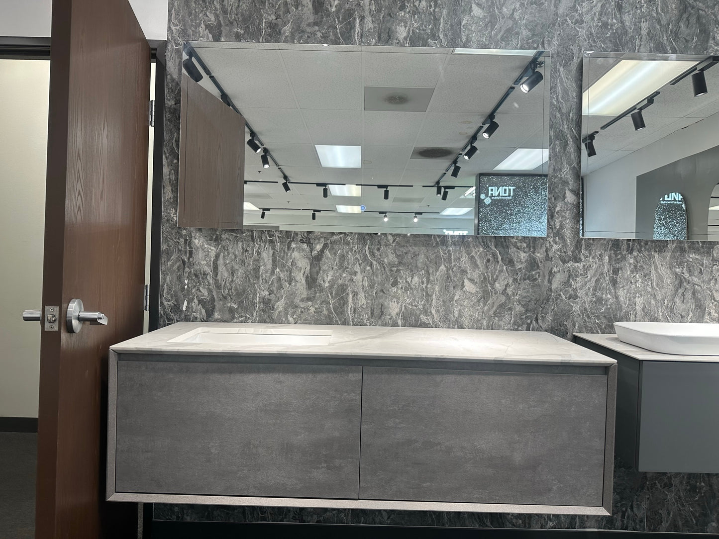 Freda 60" Wall Mounted Bathroom Vanity with Ceramic Integrated Sink Top