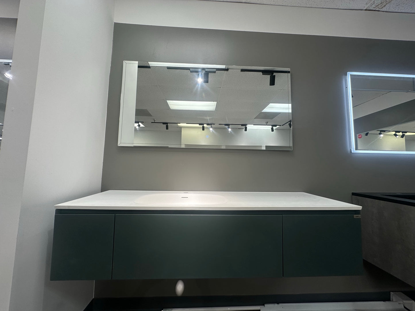 Diana 65" Wall Mounted Bathroom Vanity with Solid Surface Integrated Sink Top