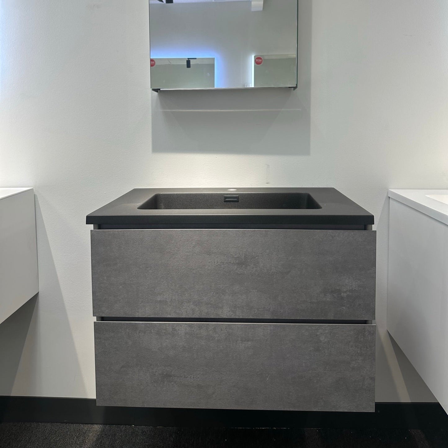 EDI 30" Wall Mounted Bathroom Vanity with Reinforced Acrylic Integrated Sink Top