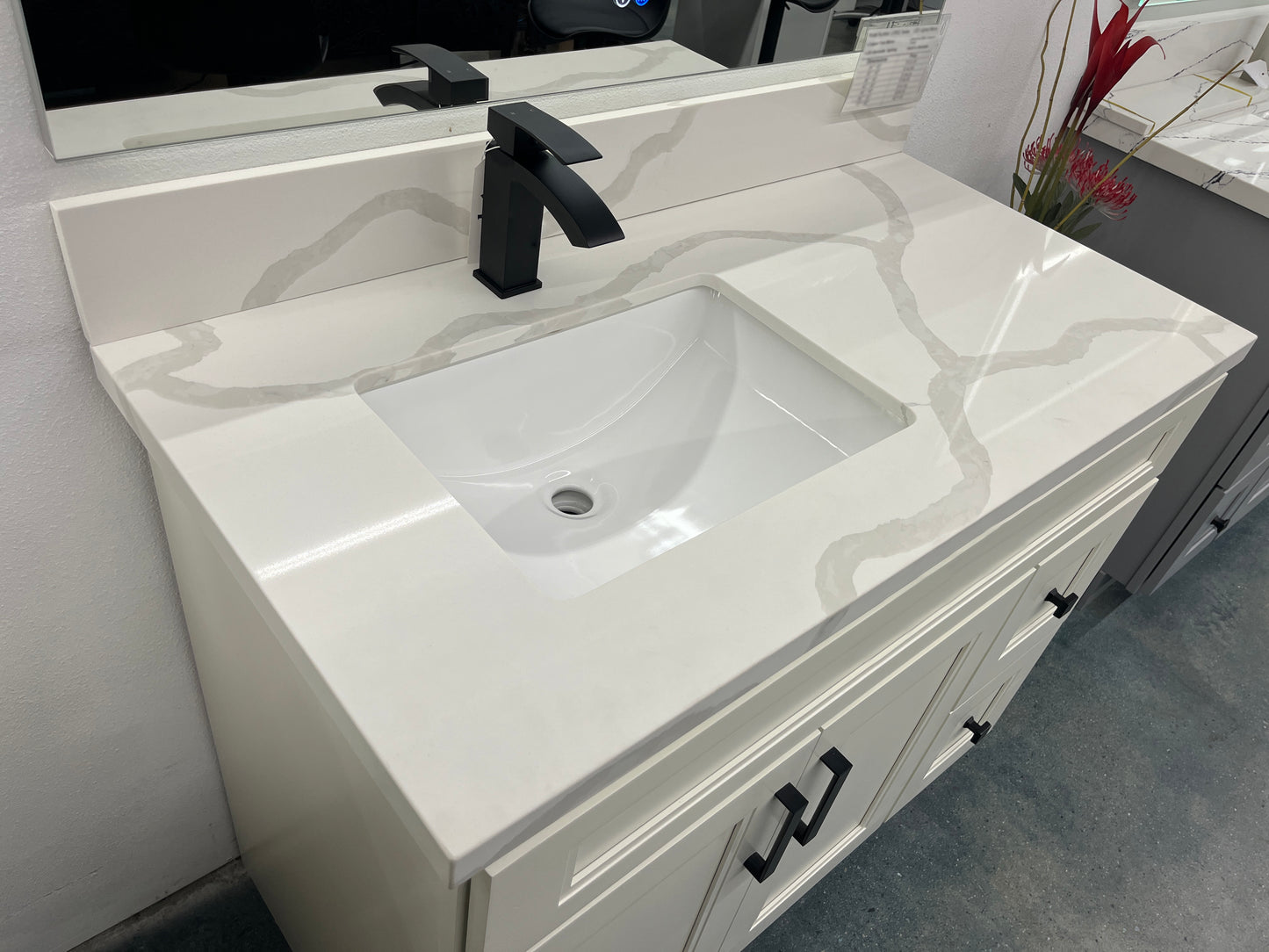 Calacatta White Quartz Vanity Top