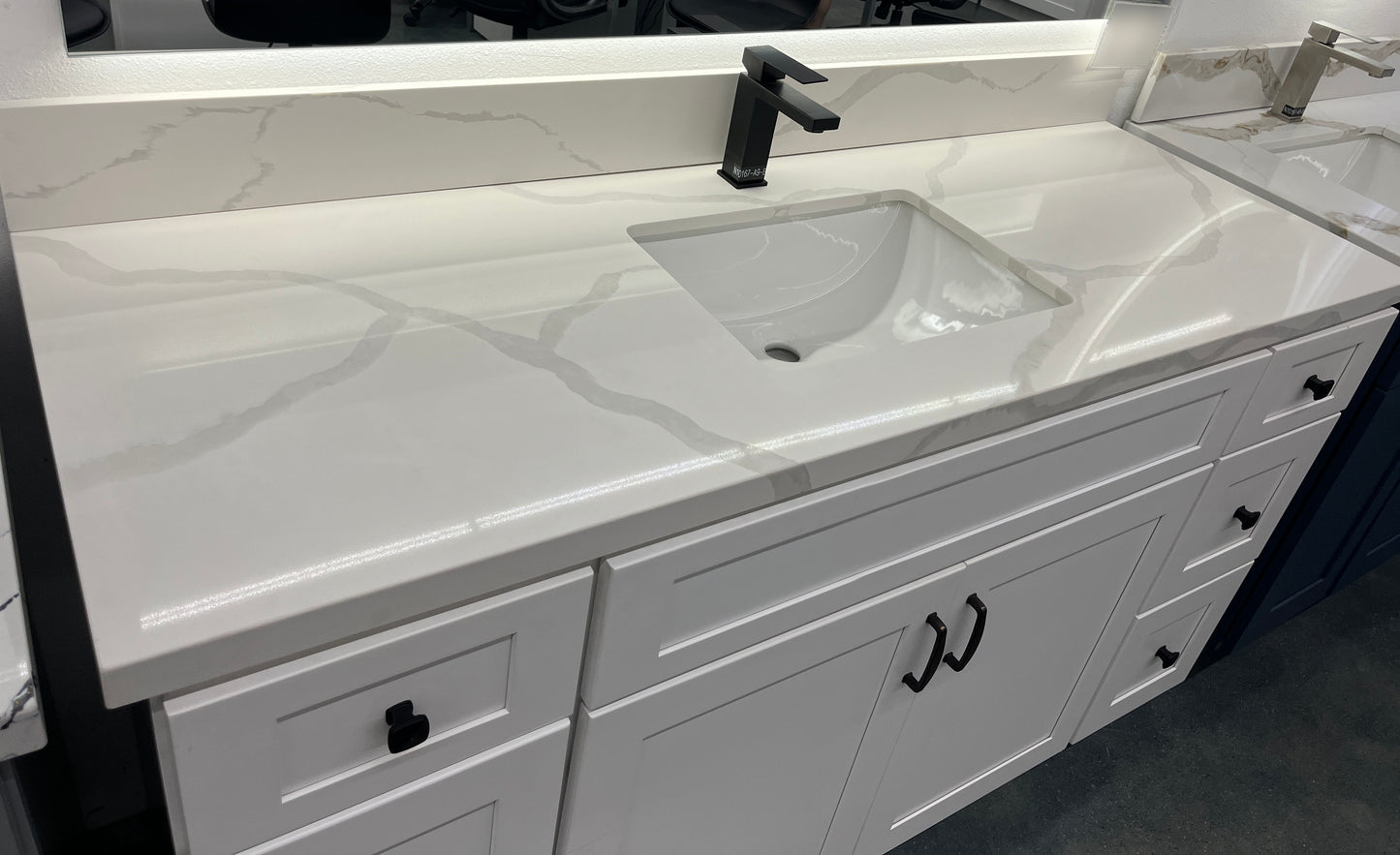 Calacatta White Quartz Vanity Top