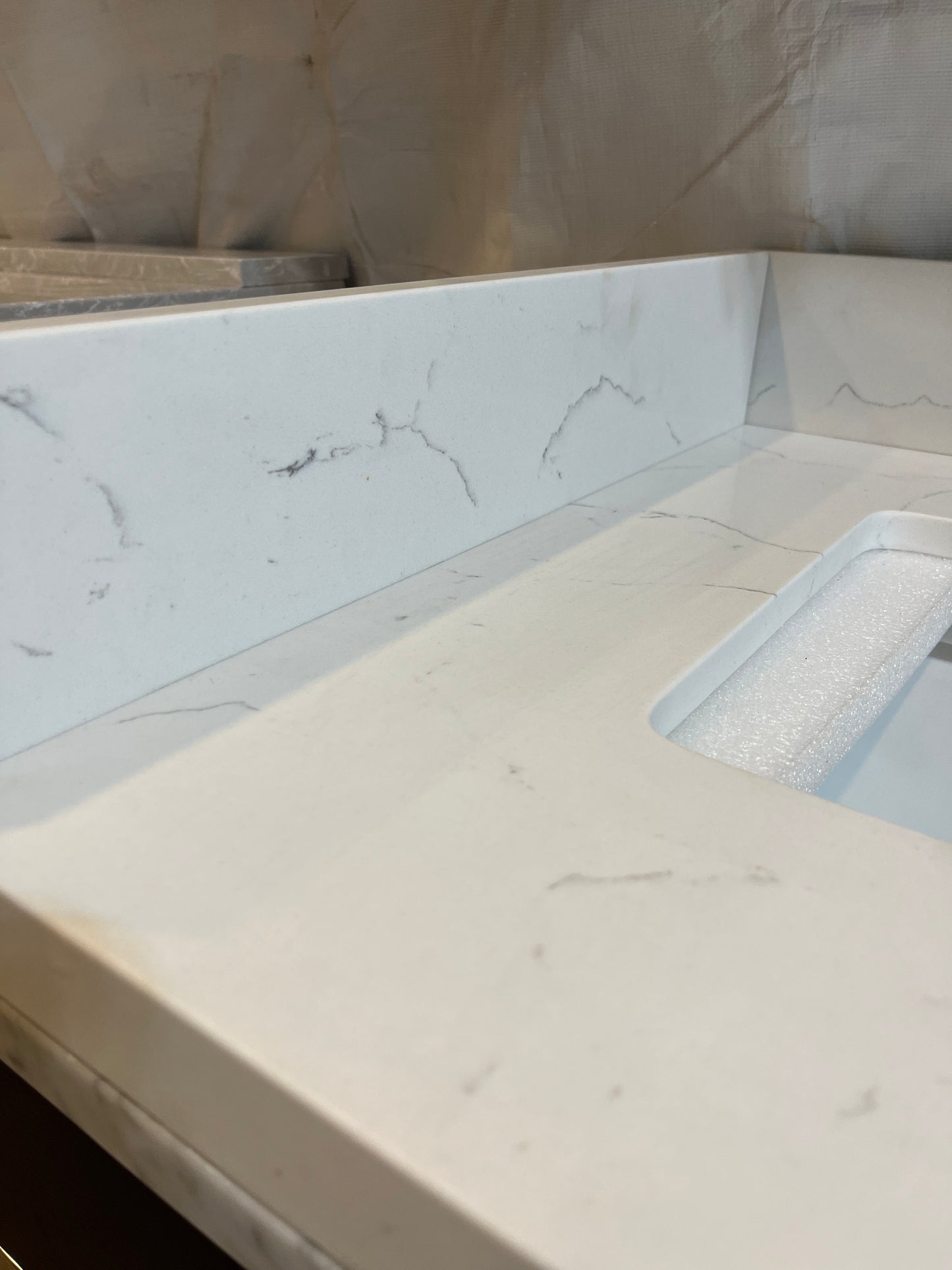 Carrara White Quartz Vanity Top