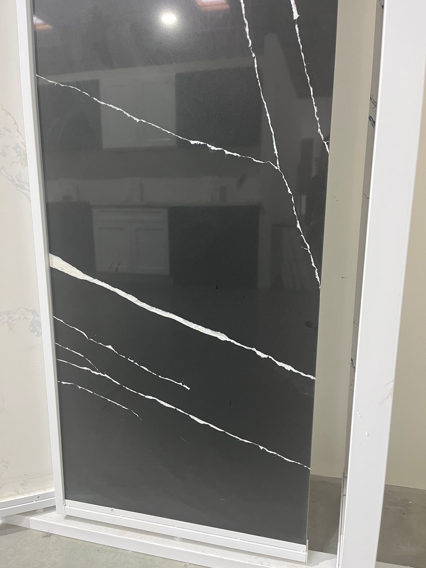 Black Marquina Quartz Slab