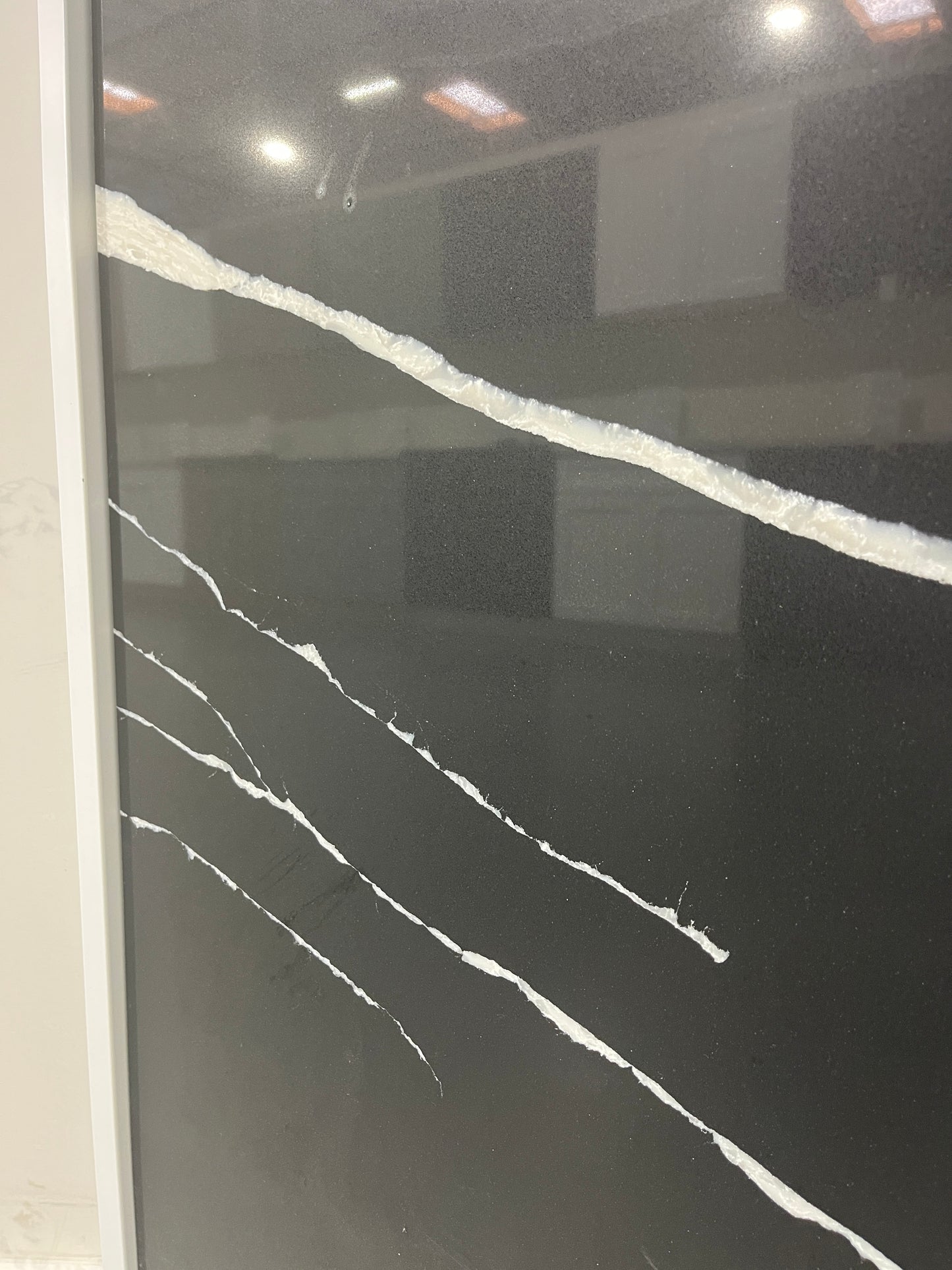 Black Marquina Quartz Slab