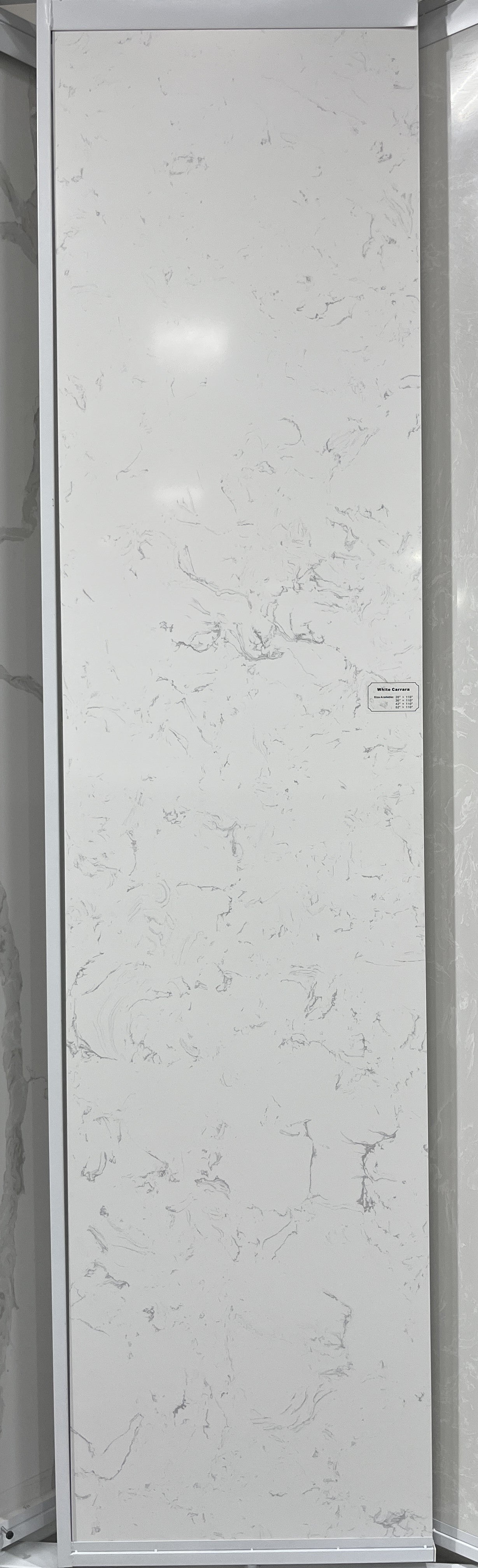White Carrara Engineered Marble Slab