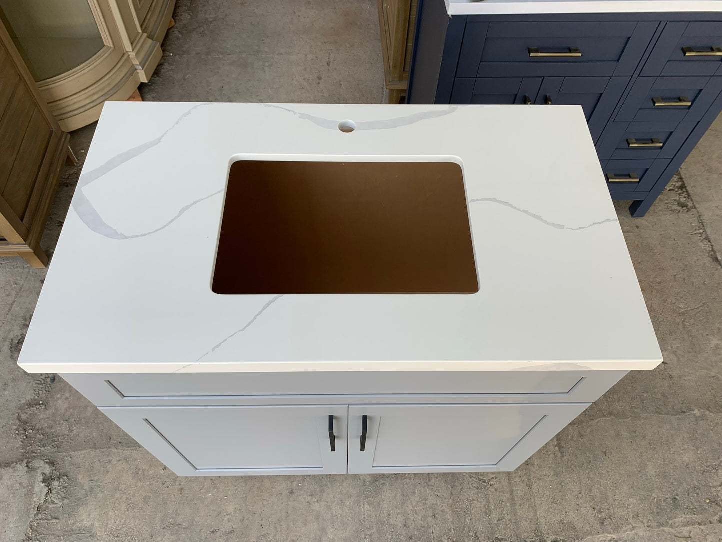 Calacatta White Quartz Vanity Top