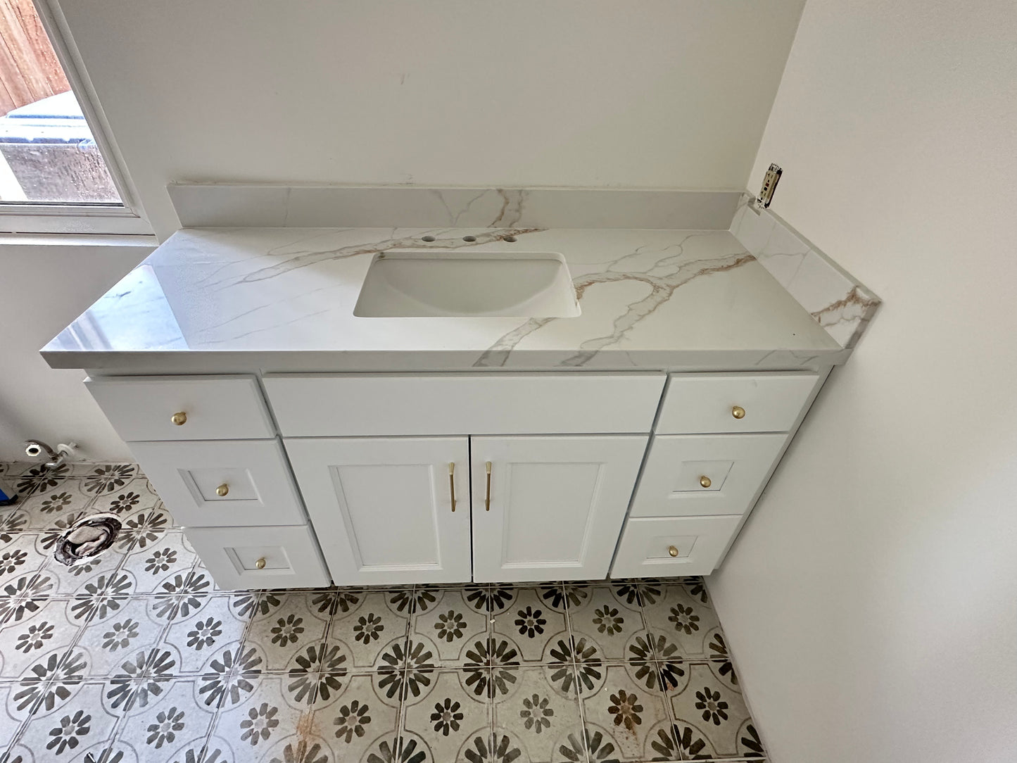Fantasy Gold Quartz Vanity Top