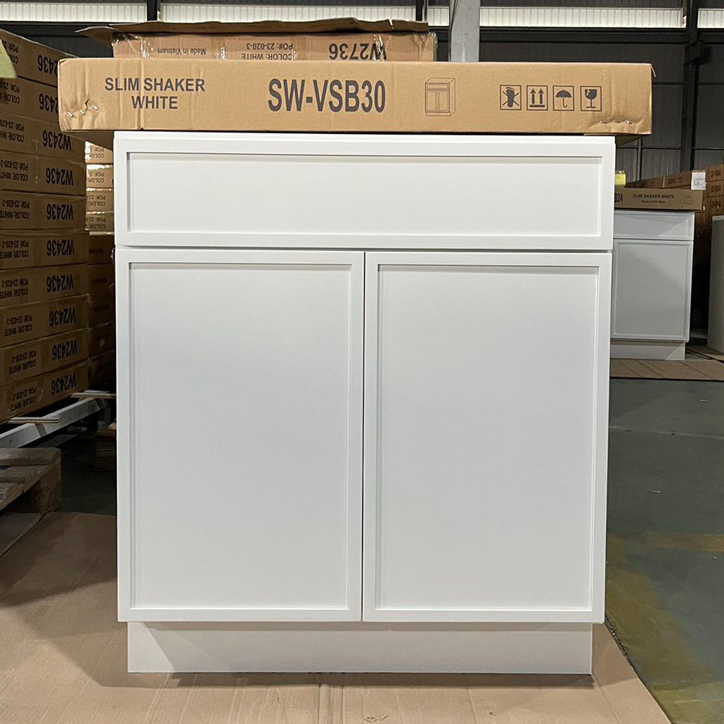 White Slim Shaker (Bathroom Vanity Only)