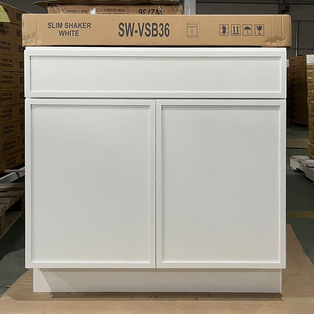 White Slim Shaker (Bathroom Vanity Only)