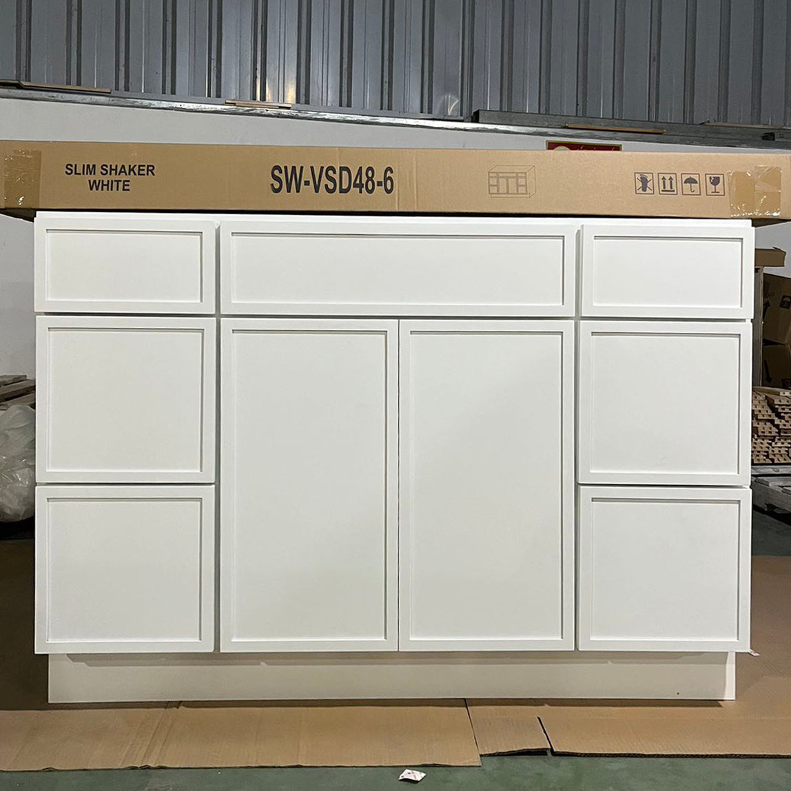 White Slim Shaker (Bathroom Vanity Only)