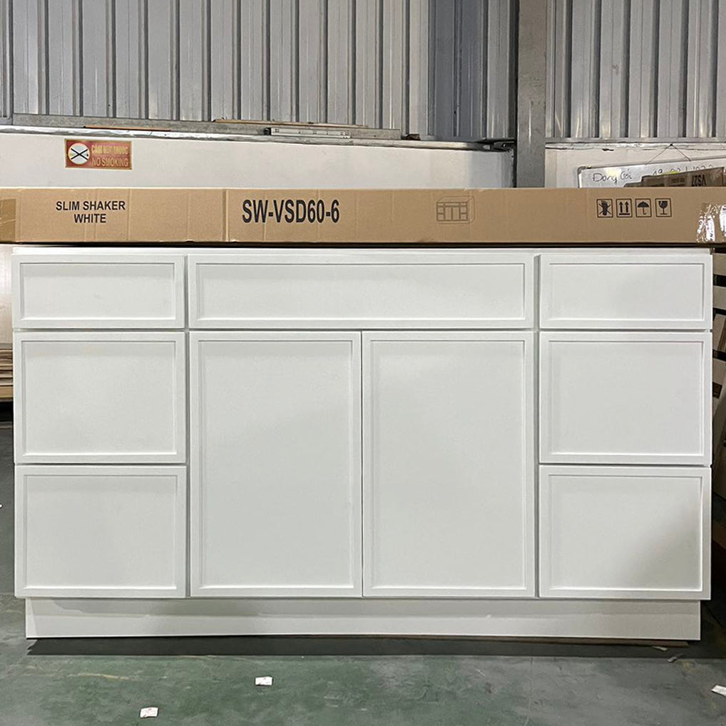 White Slim Shaker (Bathroom Vanity Only)
