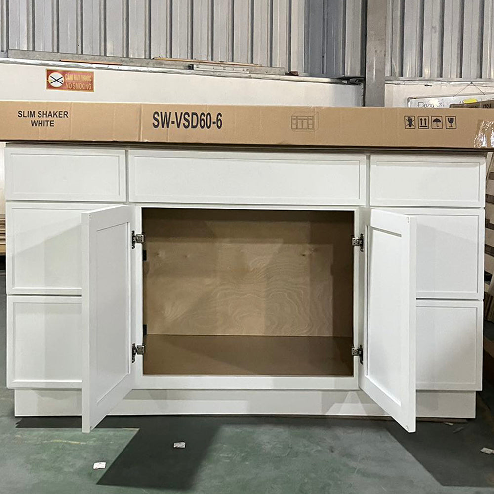 White Slim Shaker (Bathroom Vanity Only)