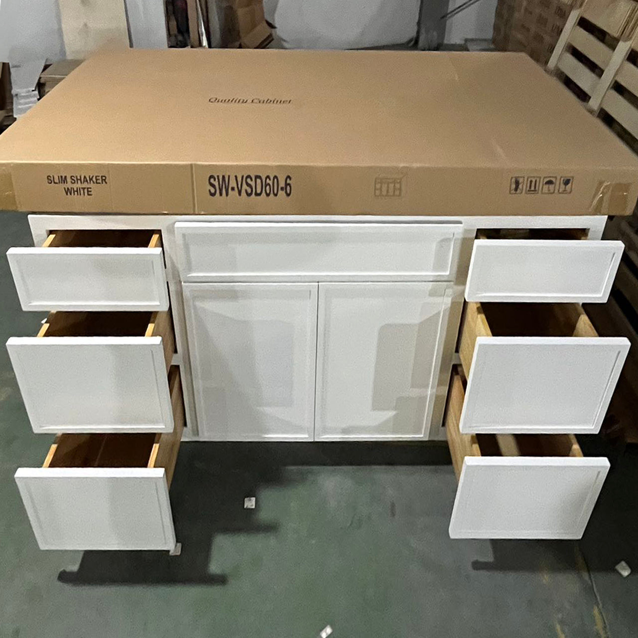 White Slim Shaker (Bathroom Vanity Only)