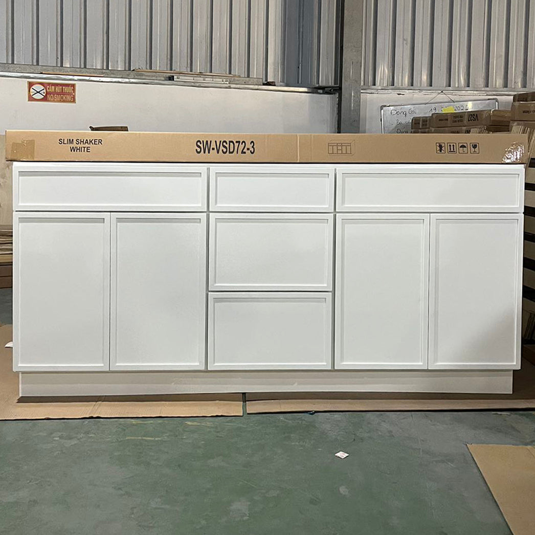 White Slim Shaker (Bathroom Vanity Only)