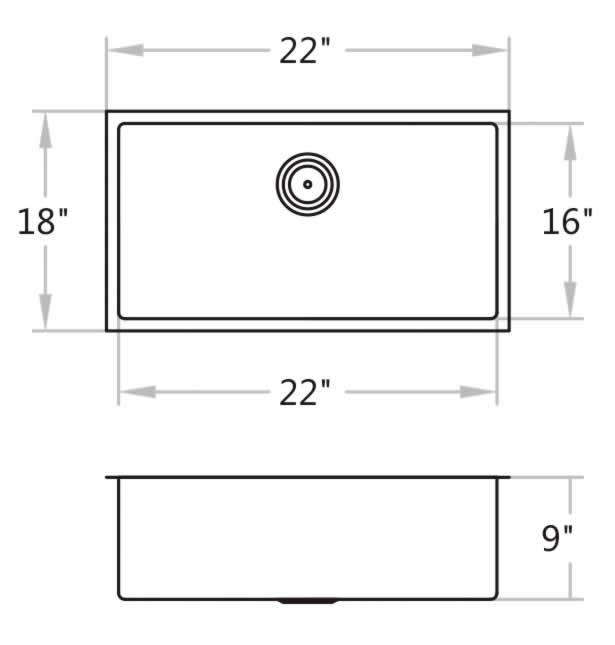 Grover 24" Stainless Steel Undermount Kitchen Sink
